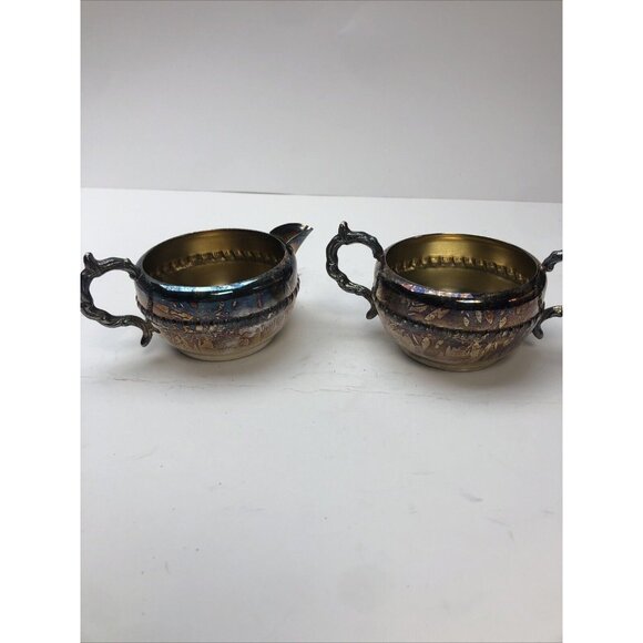 Viking Plate Creamer and Sugar bowl - Picture 1 of 15